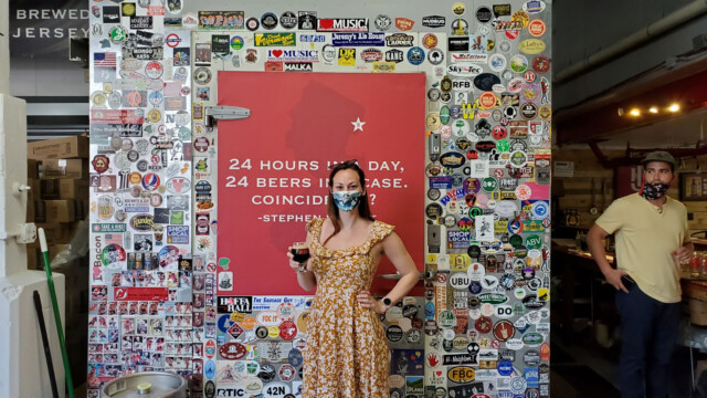 Can you find our sticker on the NJ Beer Co sticker wall? NJ Beer Co