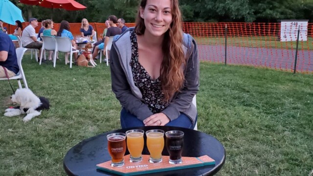 Untied Brewing has a great outdoor space, perfect for flights! Untied Brewing