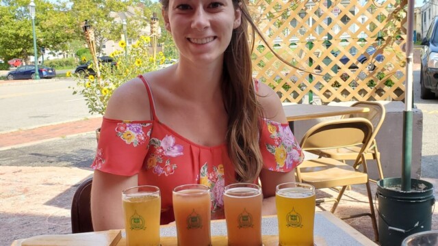 A wonderful flight outside at Gaslight! Gaslight Brewery