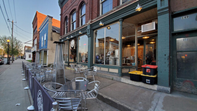 Plenty of outdoor seating for those warm summer nights. Slickfin-Outside