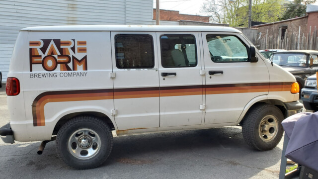 We're not sure if it works, or just here for nostalgia purposes. Rare Form Beer Van