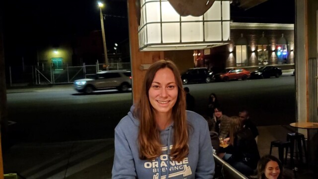 Super delicious flight of ciders Melissa at Nine Pin