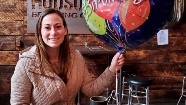 Hudson was celebrating my birthday - duh! Melissa at Hudson