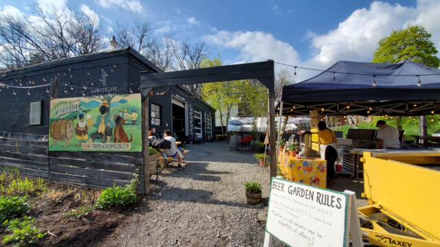 A beautiful little beer garden Subversive Malting + Brewing