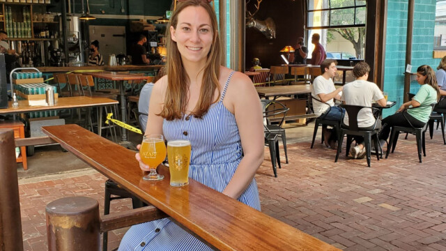 Lazarus Brewing full pours only! Melissa at Lazarus