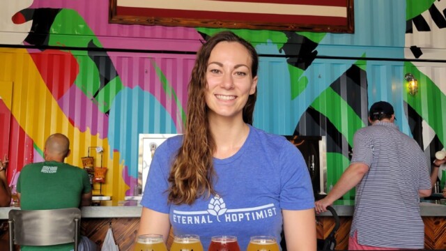 A flight of 4 at Service Brewing Service Brewing