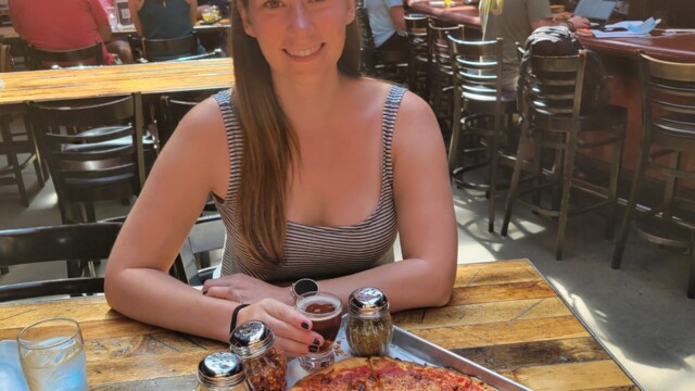 New Haven style pizza at Piece Brewery! Piece Brewery