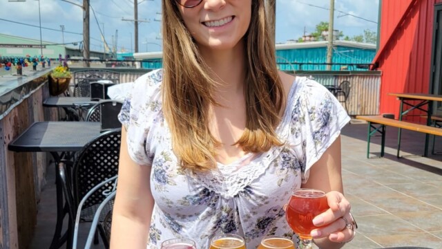 An opening flight of beers + pizza from NOLA Opening Flight