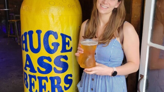 Yeah, that glass is exactly what you think it is. beer