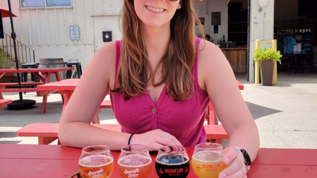 Flight from Second Line Brewing Melissa