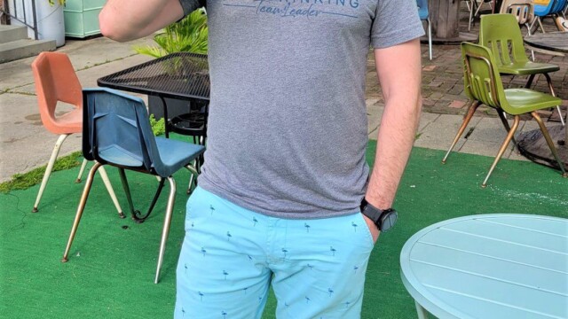 Andrew @ The Courtyard Andrew drinking a beer