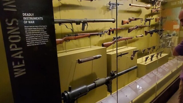 WWII weapons display