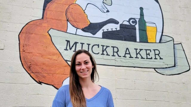 Melissa enjoying her flight from Muckraker Melissa at Muckraker